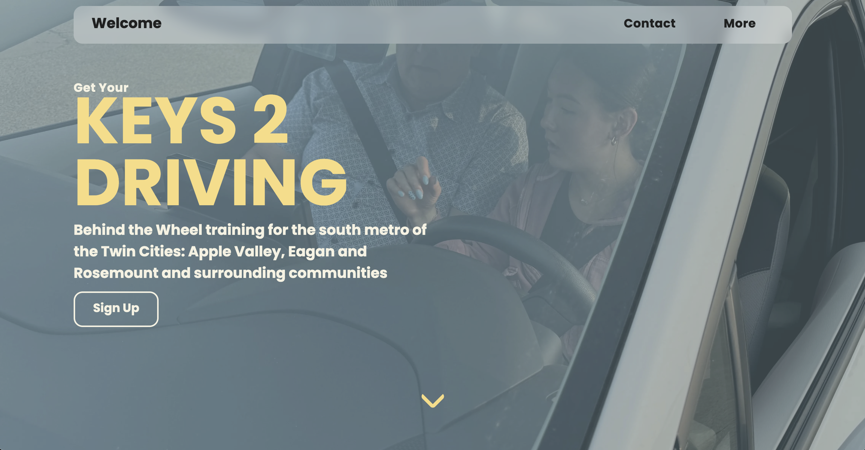 Keys2Driving website landing page
